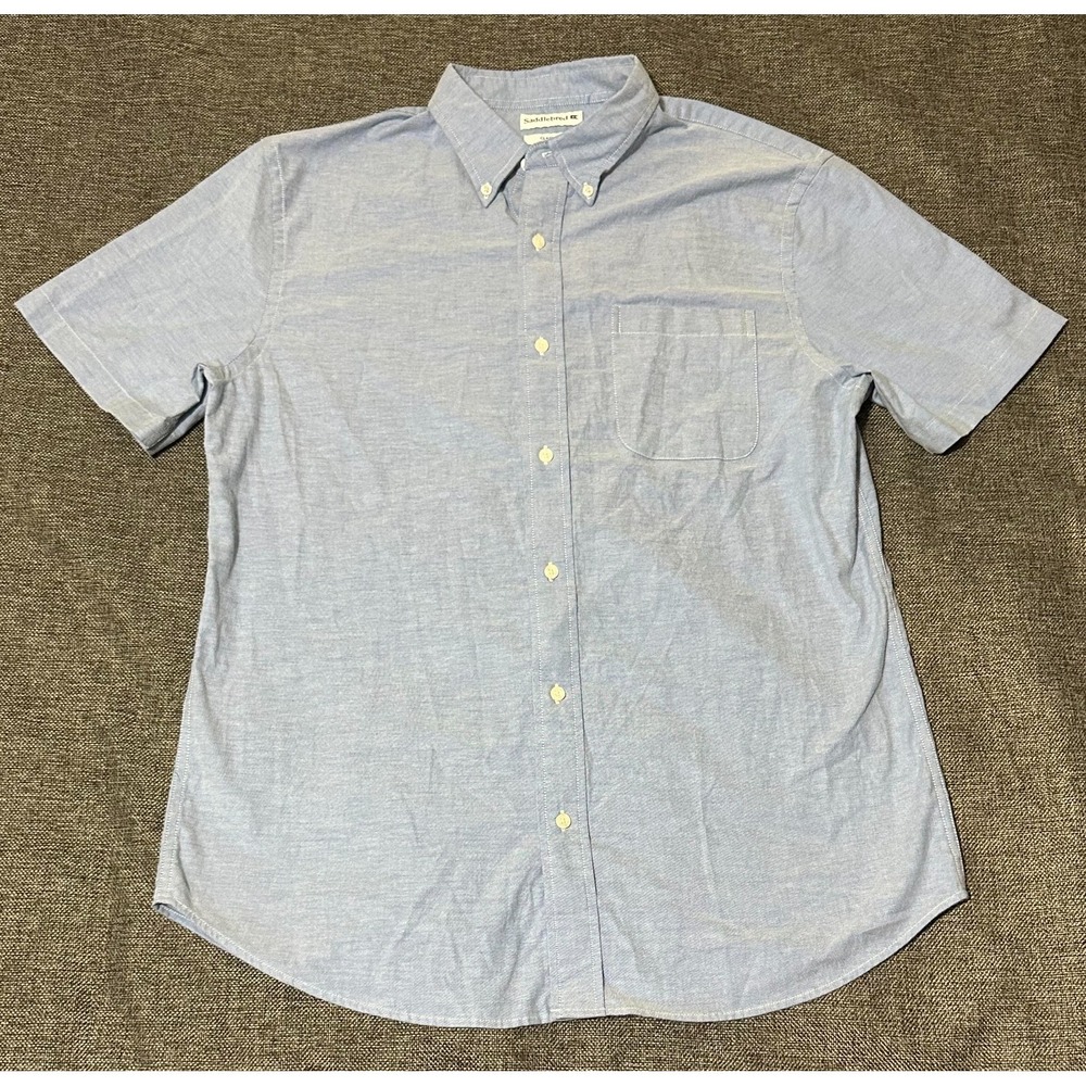 Saddlebred Light Blue Short Sleeve Button-Down Shirt